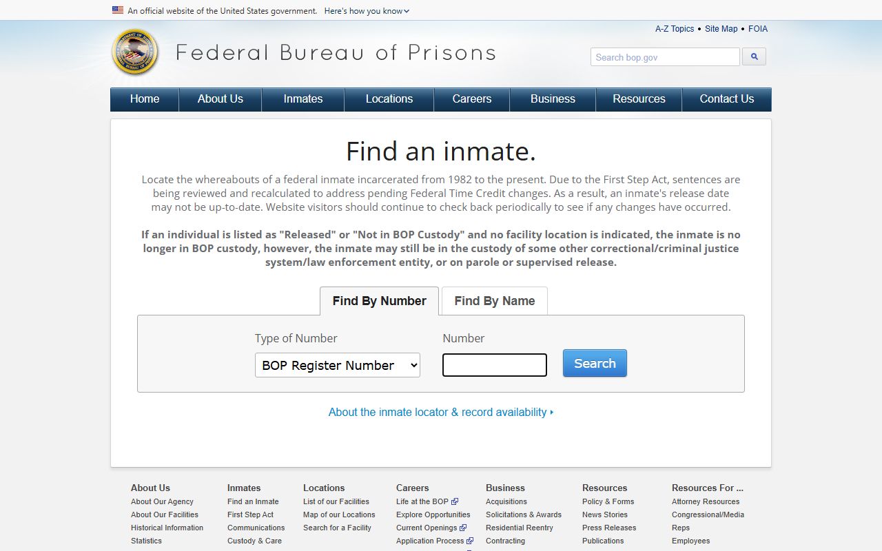 Quitman County federal custody BOP inmate locator for mugshot differences