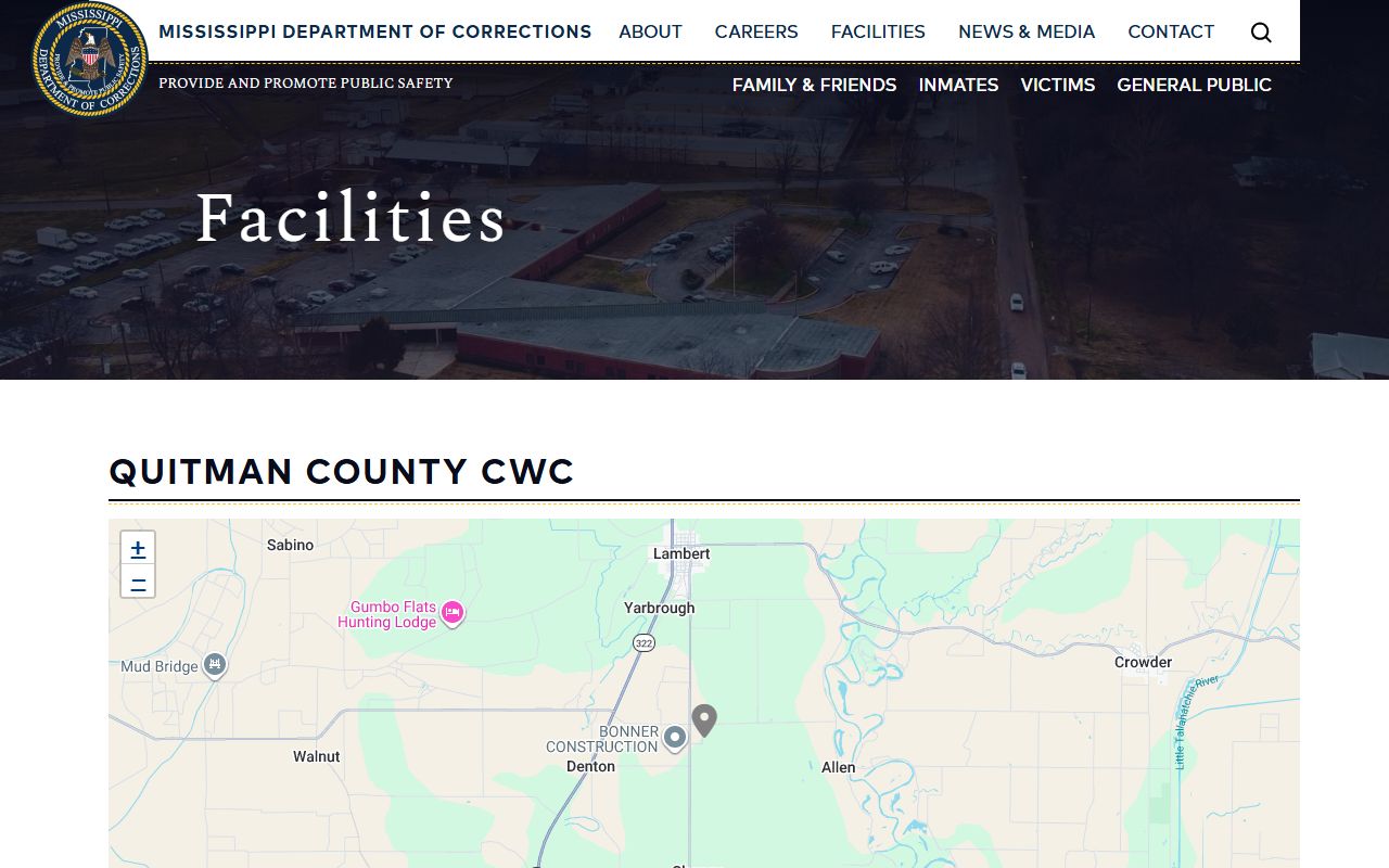 Quitman County CWC MDOC facility page for inmate lookup